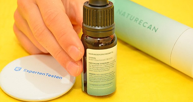 Naturecan 10% CBD Öl im Test - Zutaten: Breitspektrum Cannabidiol (CBD), Bio-MCT-Öl