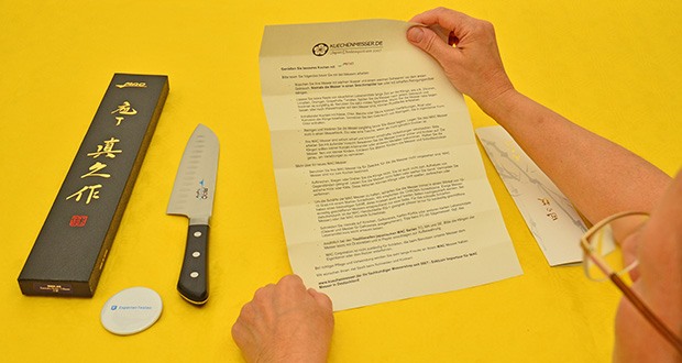 MAC Professional Santoku Messer MSK-65 im Test - Einfaches Nachschleifen