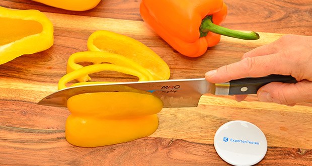 MAC Professional Santoku Messer MSK-65 im Test - Gleitet mühelos durch verschiedene Lebensmittel