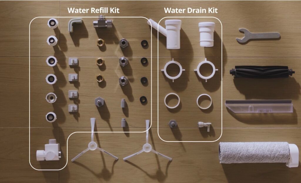 Bodenreinigungsroboter S10 an Wasserleitung anschließen