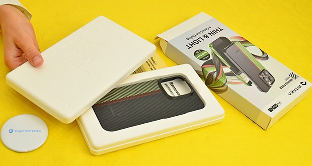 pitaka MagEZ Case 4 Hülle für iPhone 15 Pro Ouvertüre im Test - 100 % grüne Verpackung