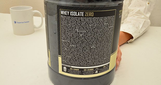 XXL Nutrition Whey Isolate Zero im Test - Fettfreie Zusammensetzung; geringer Kohlenhydratgehalt