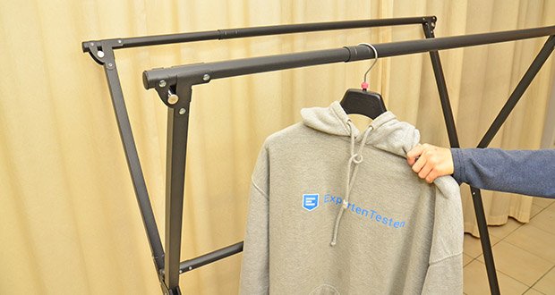 HeimGlück Wäscheständer schwarz im Test - Ideal für schwere Kleidung