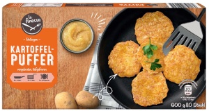 Verschiedene Testkriterien in einem Tiefkühl Kartoffelpuffer Test und Vergleich