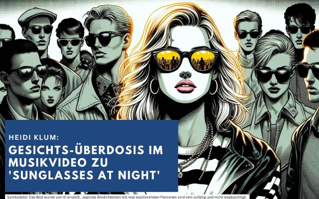 Heidi Klum: Gesichts-Überdosis im Musikvideo zu 'Sunglasses at Night'