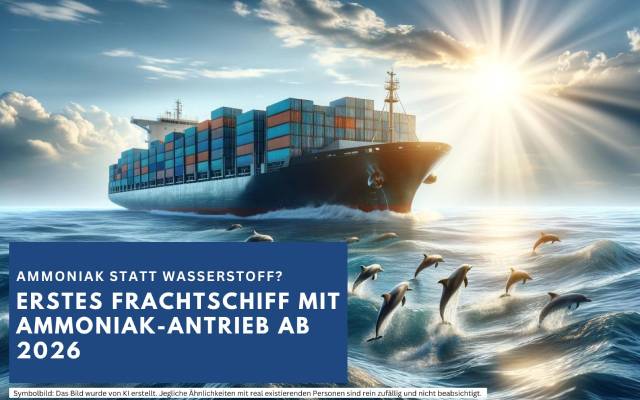 Ammoniak statt Wasserstoff? Erstes Frachtschiff mit Ammoniak-Antrieb ab 2026