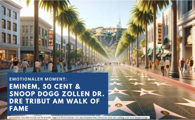 Emotionaler Moment: Eminem, 50 Cent & Snoop Dogg zollen Dr. Dre Tribut am Walk of Fame