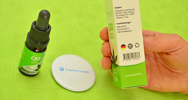Redfood CBD ÖL 20% Vollspektrum Hanf Öl 10ml im Test - Hergestellt in Deutschland unter höchsten Qualitätsstandards