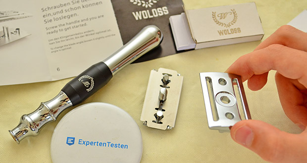 WOLOSS Rasierhobel Herren im Test - Geschlossener Kamm für weniger Verletzungen; inkl. 10 extra scharfe Klingen