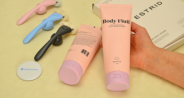 Estrid Nassrasierer-Kit für Frauen im Test - Körperlotion "Body Fluff" für gepflegte Haut