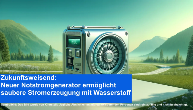 Zukunftsweisend Neuer Notstromgenerator ermöglicht saubere Stromerzeugung mit Wasserstoff