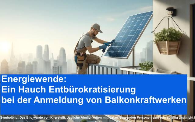 Energiewende: Ein Hauch Entbürokratisierung bei der Anmeldung von Balkonkraftwerken