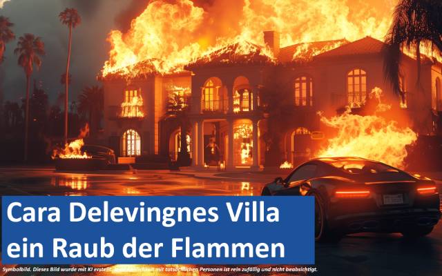 Cara Delevingnes Villa ein Raub der Flammen