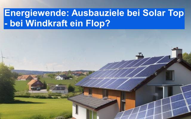 Energiewende: Ausbauziele bei Solar Top - bei Windkraft ein Flop