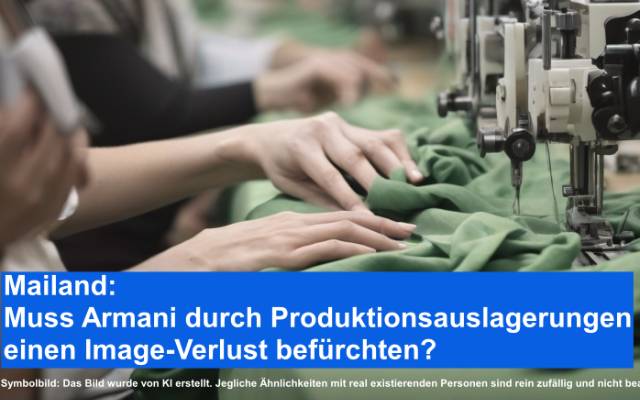 Mailand Muss Armani durch Produktionsauslagerungen einen Image-Verlust befürchten