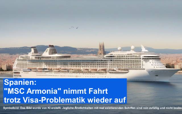 Spanien: "MSC Armonia" nimmt Fahrt trotz Visa-Problematik wieder auf