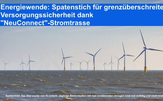 Energiewende: Spatenstich für grenzüberschreitende Versorgungssicherheit dank "NeuConnect"-Stromtrasse