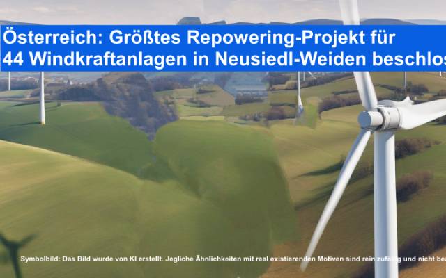 Österreich: Größtes Repowering-Projekt für 44 Windkraftanlagen in Neusiedl-Weiden beschlossen