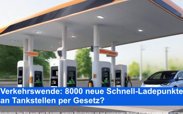 Verkehrswende - 8000 neue Schnell-Ladepunkte an Tankstellen per Gesetz