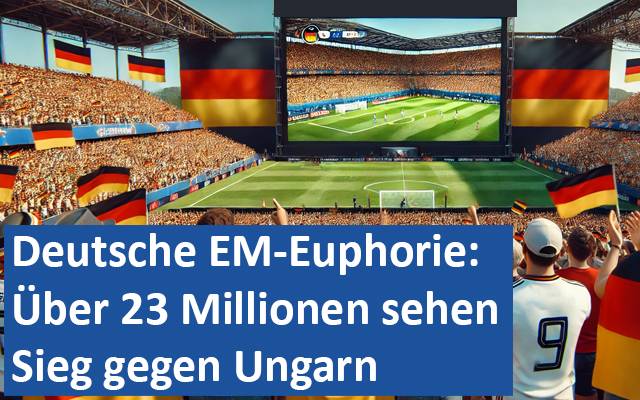 Deutsche EM-Euphorie Über 23 Millionen sehen Sieg gegen Ungarn 
