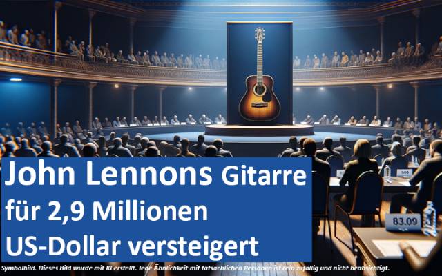 John Lennons Gitarre für 2,9 Millionen US-Dollar versteigert