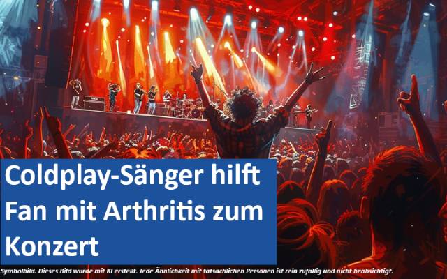 Coldplay-Sänger hilft Fan mit Arthritis zum Konzert