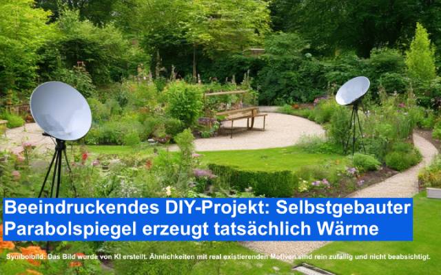 Beeindruckendes DIY-Projekt: Selbstgebauter Parabolspiegel erzeugt tatsächlich Wärme