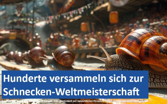 Hunderte versammeln sich zur Schnecken-Weltmeisterschaft in Frankfurt