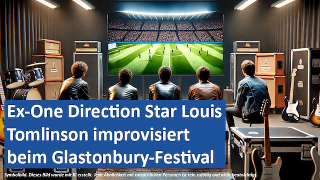 02072024 10 GER Ex-One Direction Star Louis Tomlinson improvisiert beim Glastonbury-Festival