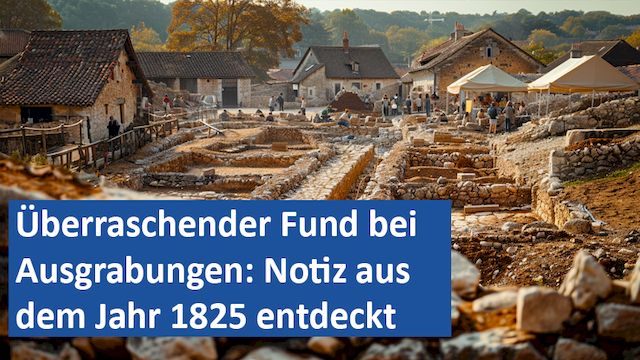 220924 01 GER Überraschender Fund bei Ausgrabungen Notiz aus dem Jahr 1825 entdeckt