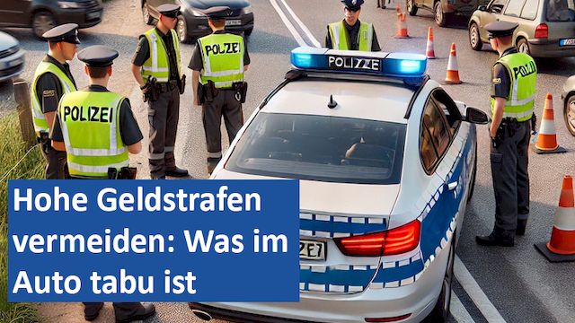 31082024 04 GER Hohe Geldstrafen vermeiden Was im Auto tabu ist