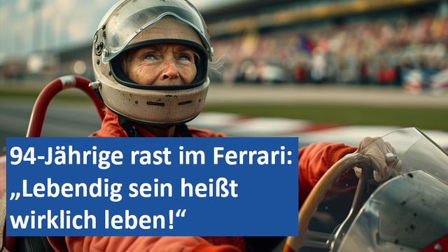 251024 10 GER 94-Jährige rast im Ferrari „Lebendig sein heißt wirklich leben!“