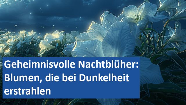 261024 14 GER Geheimnisvolle Nachtblüher Blumen, die bei Dunkelheit erstrahlen