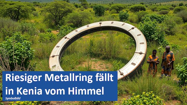 030125 05 GER Riesiger Metallring fällt in Kenia vom Himmel