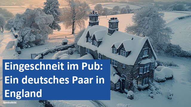 120125 08 GER Eingeschneit im Pub Ein deutsches Paar in England