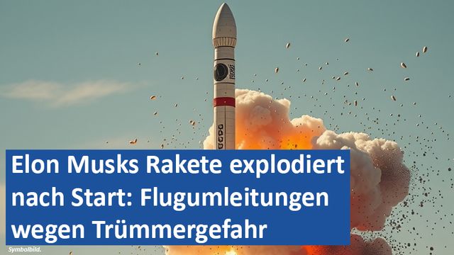 170125 03 GER Elon Musks Rakete explodiert nach Start Flugumleitungen wegen Trümmergefahr