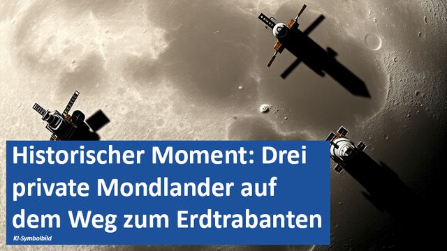 01032025 03 GER Historischer Moment Drei private Mondlander auf dem Weg zum Erdtrabanten