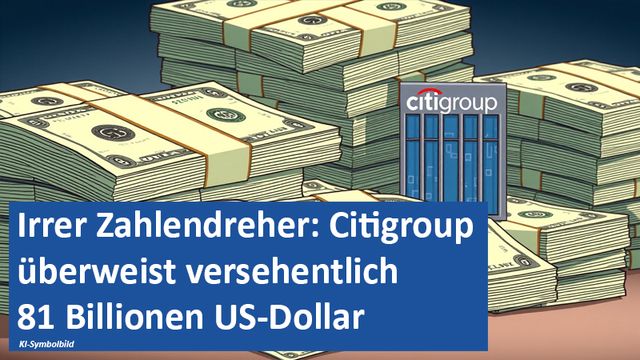 02032025 04 GER Irrer Zahlendreher Citigroup überweist versehentlich 81 Billionen Dollar