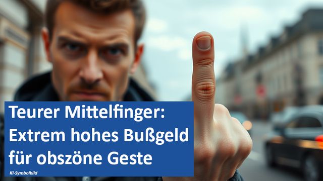 22022025 08 GER Teurer Mittelfinger Extrem hohes Bußgeld für obszöne Geste