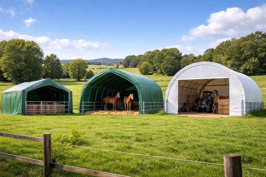 Drei Weidezelte im Direktvergleich