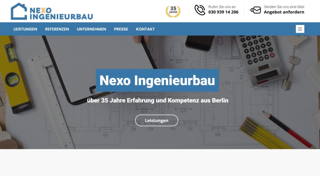 NEXO Ingenieurbau GmbH Test – Erfahrungen mit dem Berliner Bauunternehmen