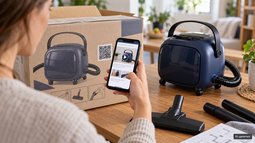 QR-Code auf der Produktverpackung